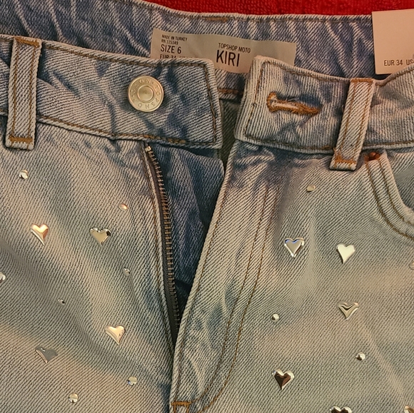 Topshop 💕heart-studded shorts NWT - Picture 3 of 9